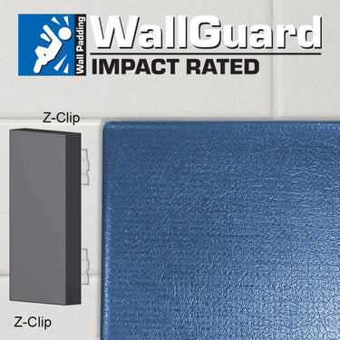 High Impact Flat Safety Wall Padding - WallGuard Impact Rated (2 ft. x 6 ft.) (Z-Clip Top & Bottom)